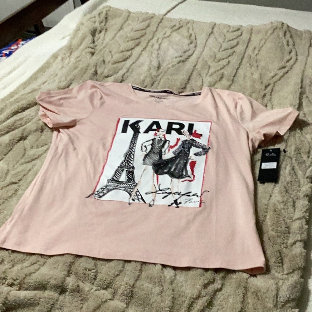 Karl Graphic Pink T-Shirt